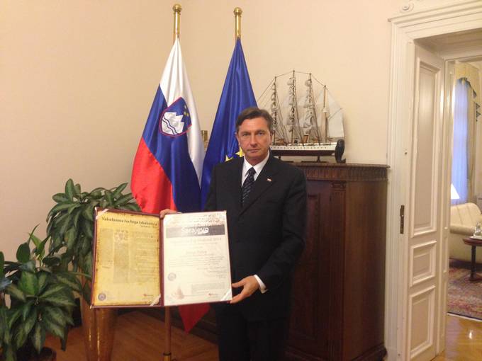 Predsednik republike Borut Pahor nominiran za mednarodno nagrado "Isa Beg Ishaković"
